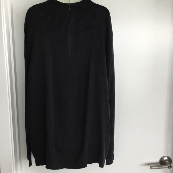 Brandni   Black 3/4  Zip long sleeve  Men’s Sweater Size Large  $40 - Picture 2 of 8